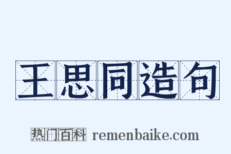 王思同造句是什么意思的图片